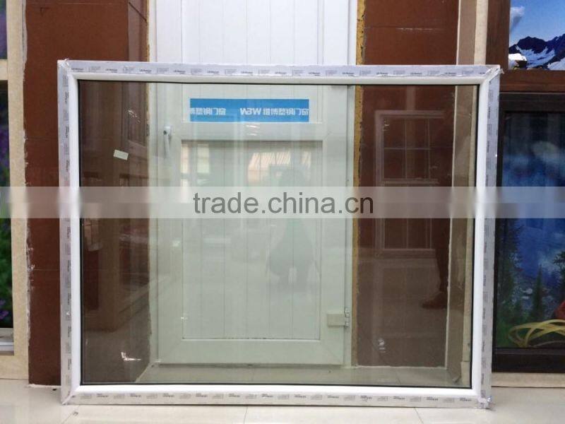 modern high quality pvc fix window open style in Foshan