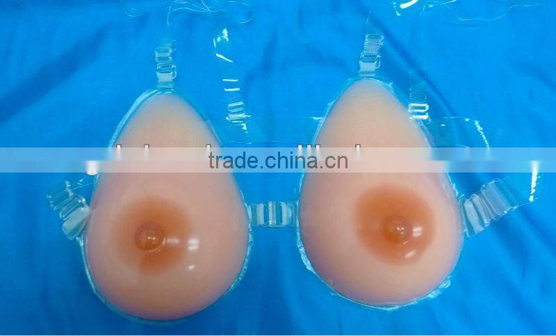 drop shape silicone breast forms with bra strap