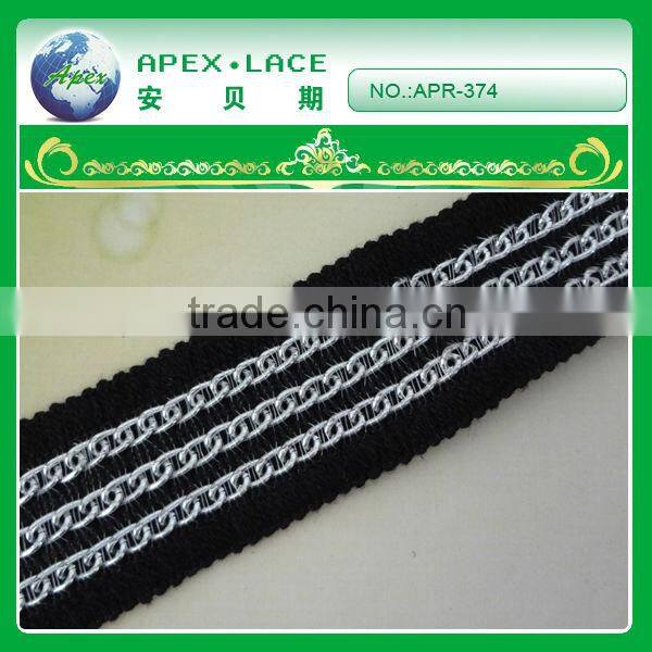 poyester tape with chain for garment