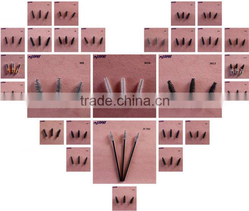 Makeup eyelash mascara brush steel PBT plastic Nylon Brush