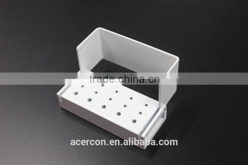 Hot Sale 15 holes Aluminium Dental Bur Holder(White)