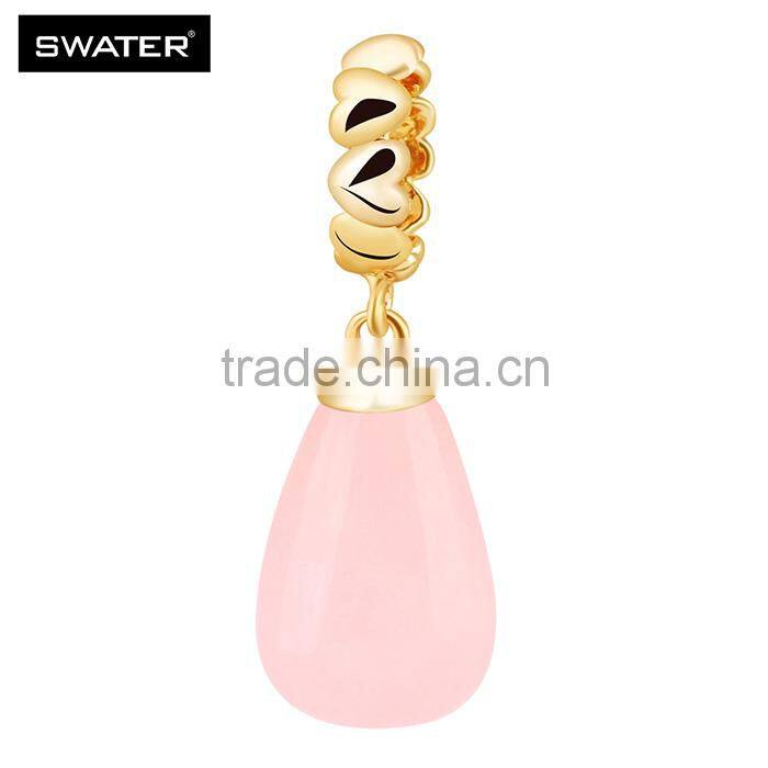 Jewelry Wholesale Pink Glass Charm