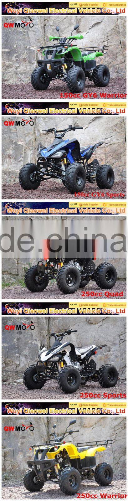QWMOTO CE Yellow Hunter 200CC 250CC Adult Quad Bike Cheap Gas ATV 250cc