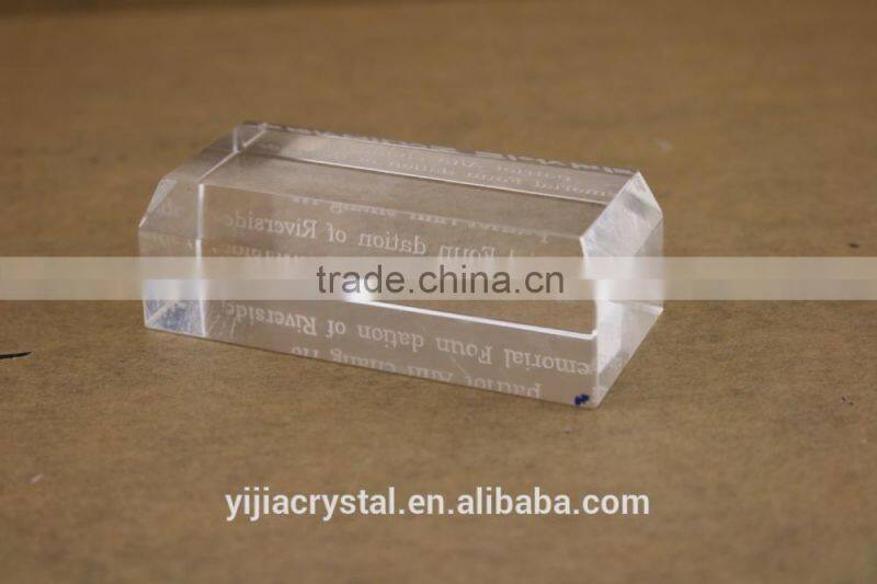 yijia crystal glass blank noted cube