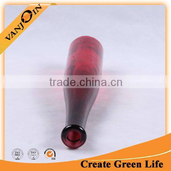 New design beatiful red colored glass bottles for liquid