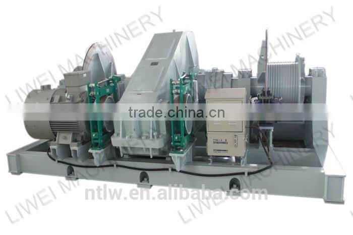 sufficient supply 225KN double-drum low speed electric winch