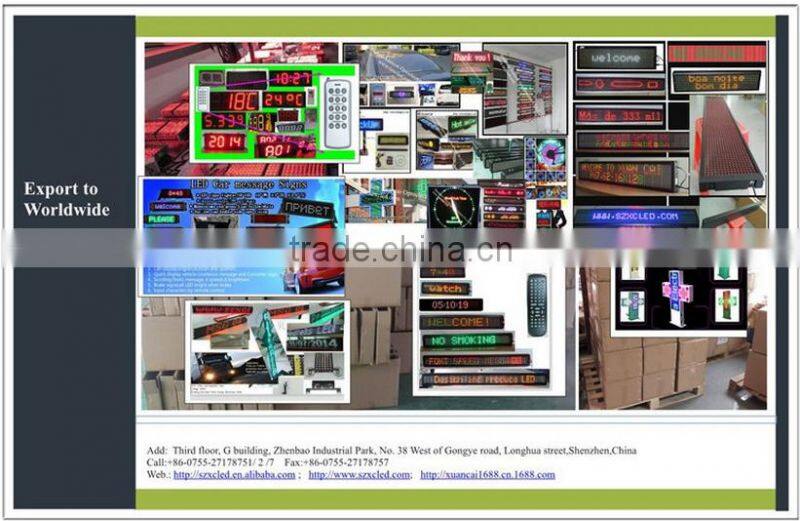 Ultra-thin P3-7X80 Mini single line LED message display/ Screen/panel/board