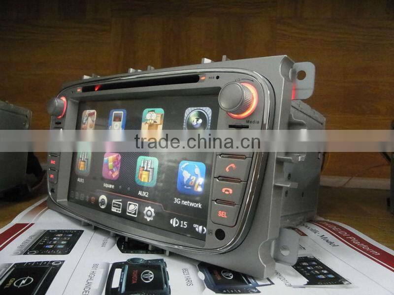 7" Win CE 6.0 car dvd player for ford focus Bluetooth GPS 3g Stereo FM Steering wheel control touch screen DH7009