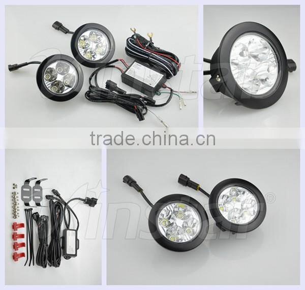Vinstar 4W high power 12V 24V Truck Fog Light 9CM Fog light for all cars trucks Universal LED Fog light 90MM with E-mark