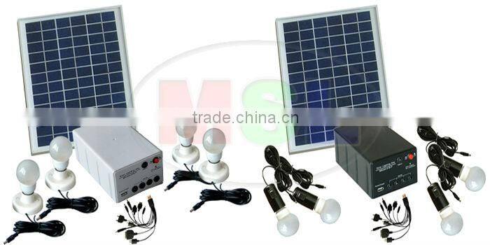 10w solar home lights--phone charger,4 led bulbs,home use