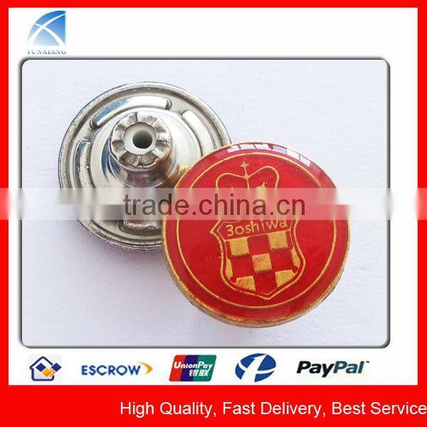 YX1751 New Style Metal Jeans Shank Button with Lacquer
