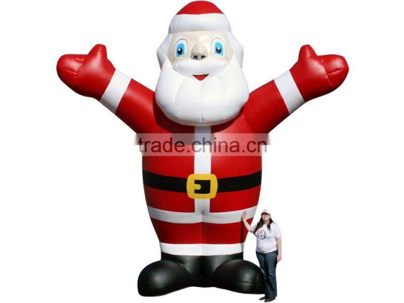 2015 hot selling customized Inflatable Giant Santa Claus model for Christmas decoration Santa Claus