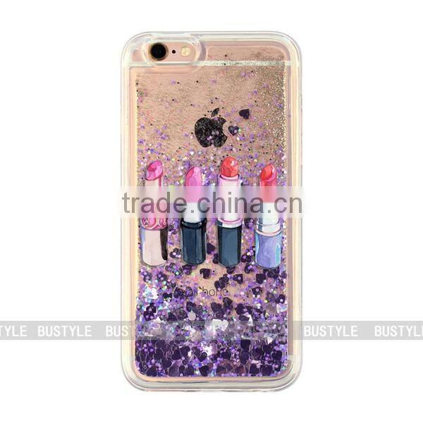 Custom Transparent Liquid Glitter Case for iPhone for Samsung Mobile Phone Cover