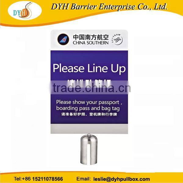 High quality new arrival queue control barrier with sign holder
