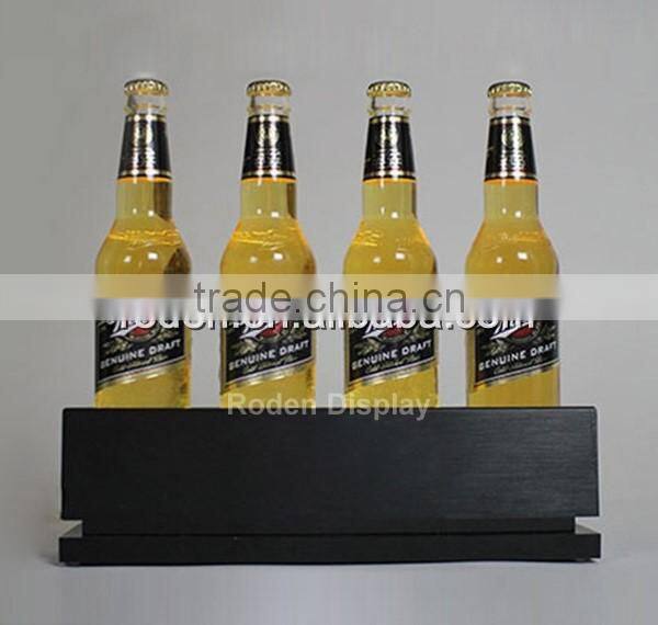 fashional acrylic wine bottle glass holder racks with led light