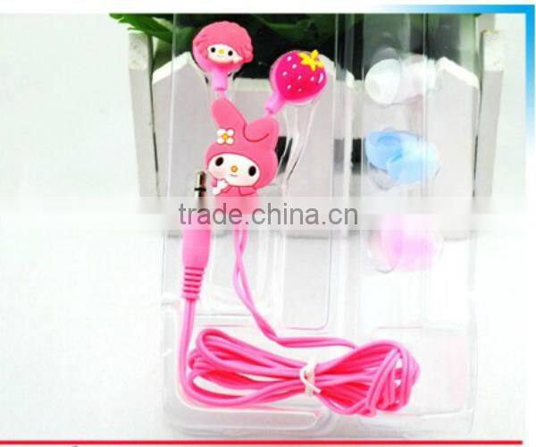 2014 best selling Cute Lovely anime in-ear Earphones for kids
