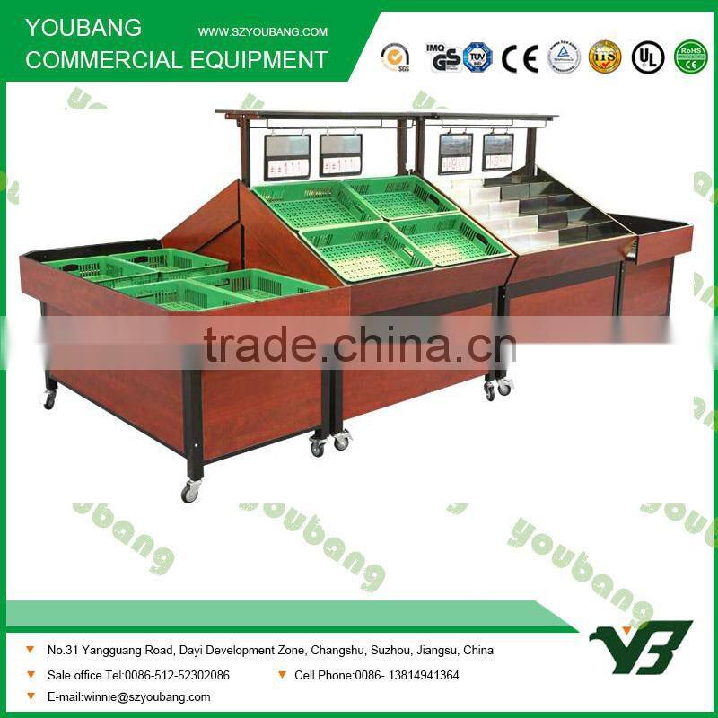 promotion shelf for the fruit and vegetable
