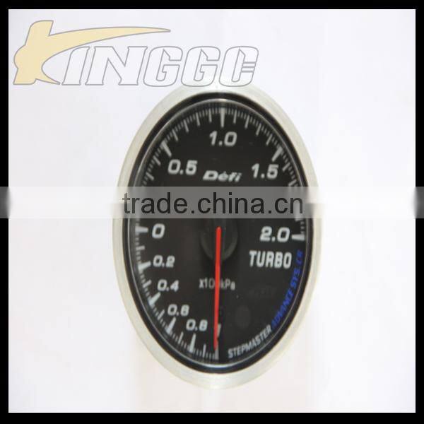 Universal 60MM Racer Gauge With Black Face