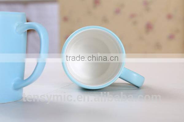 C00242 customized porcelain color glaze mugs with handle