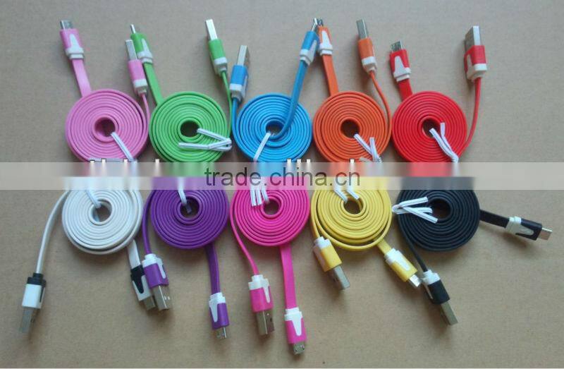 New flat cable micro usb cable used for all kinds of android smart phones
