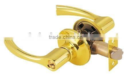 Euro heavy duty lever lock Goldern Zinc Alloy passage lever handle