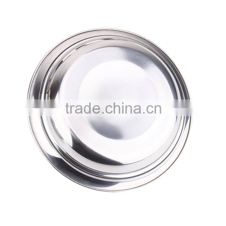 Indian stainless steel round dinner plate & dishes