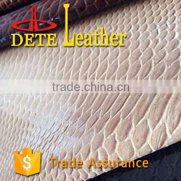 Moisturecure pu leather synthetic leather python for bags