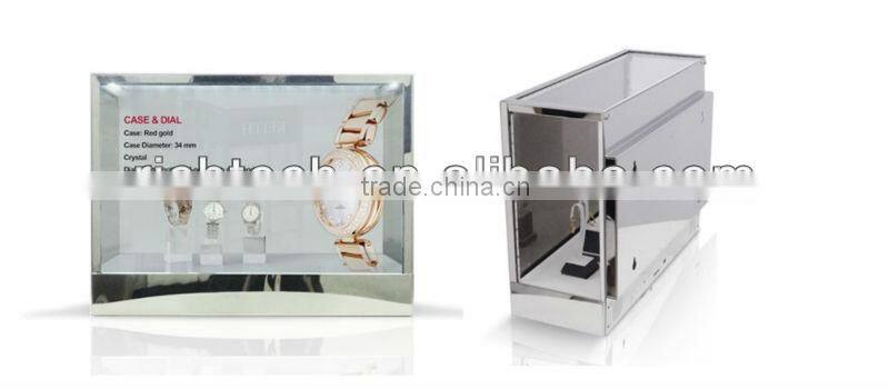 Richtech transparent LCD glass display cabinet with video advertising