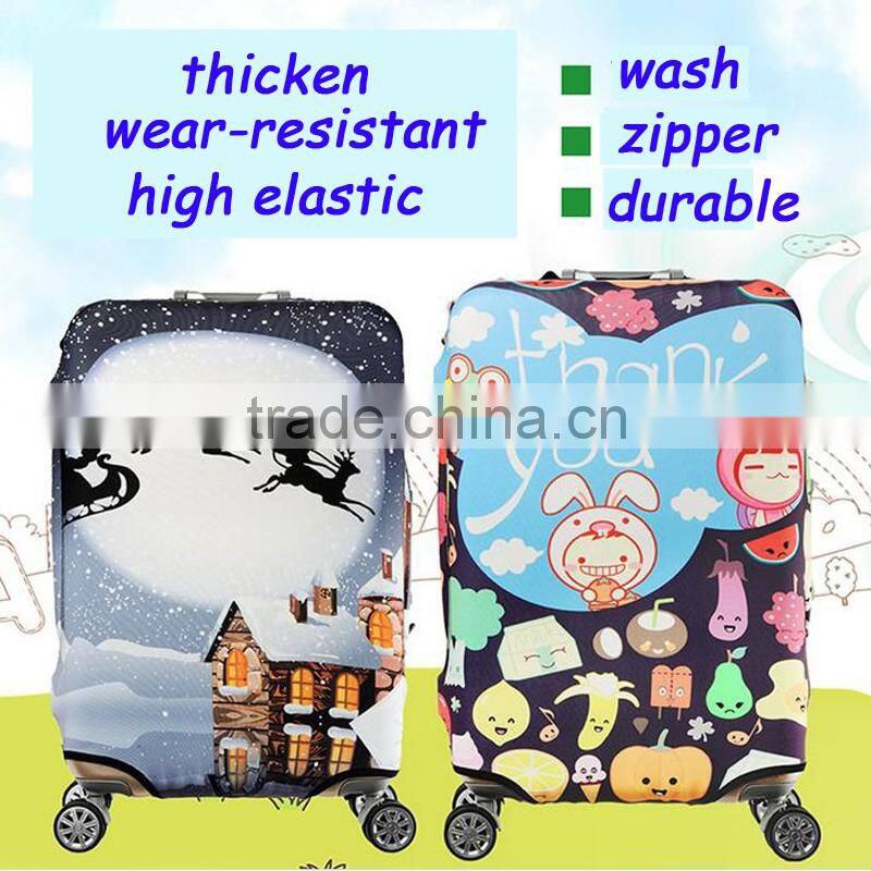 Packaging & Shipping Stronger Elastic Neoprene Suitcase Cartoon Pattern Luggage Protection Cover