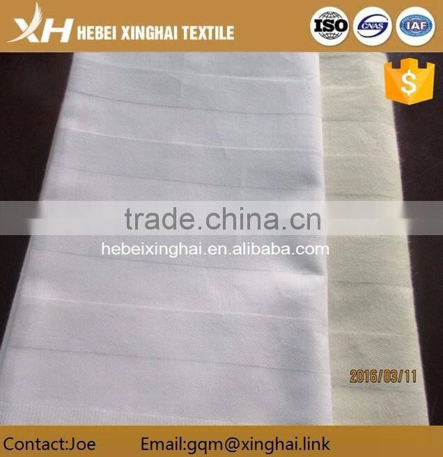CVC 50% polyester 50% cotton sateen fabric for hotel bed sheet
