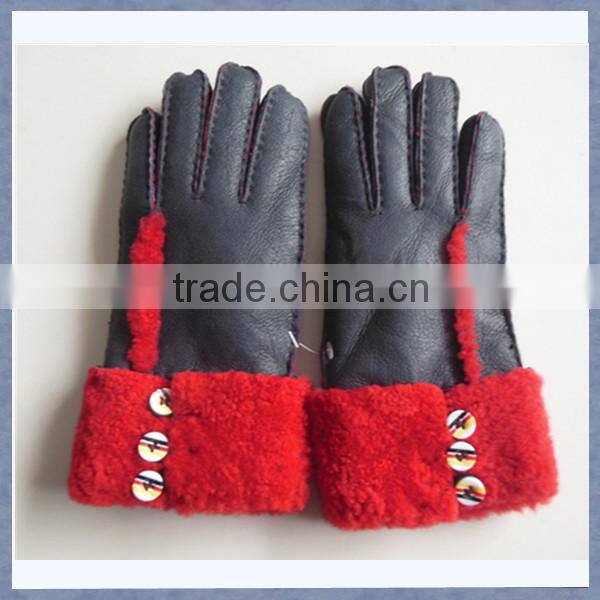 Wholesale Custom Green Fur Gloves and Mittens For Women
