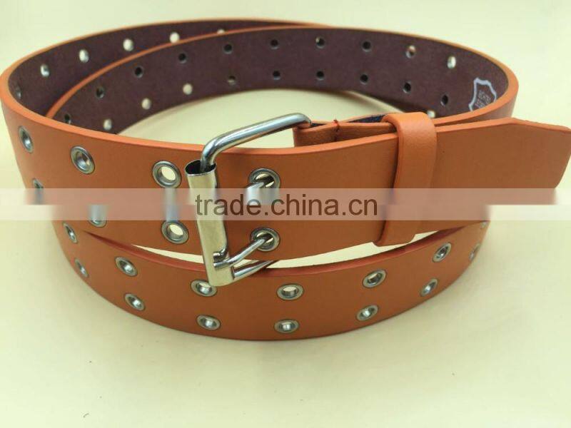 Factory hot sales metal belt with nickel eyelets and rivets for woman