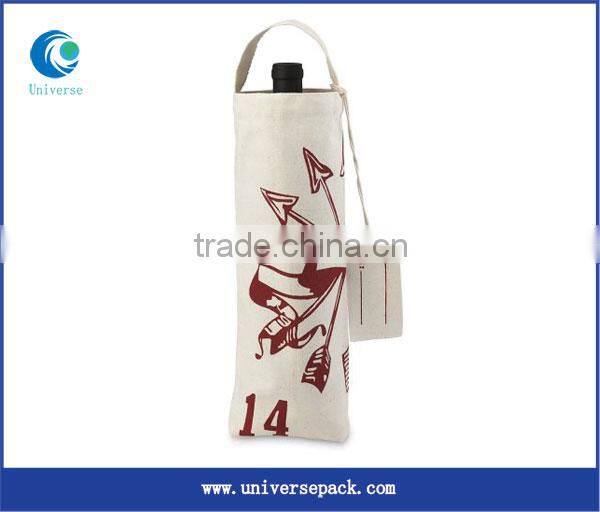 Customized White Velvet Wine Bag With Personal Printing Custom Design Bags