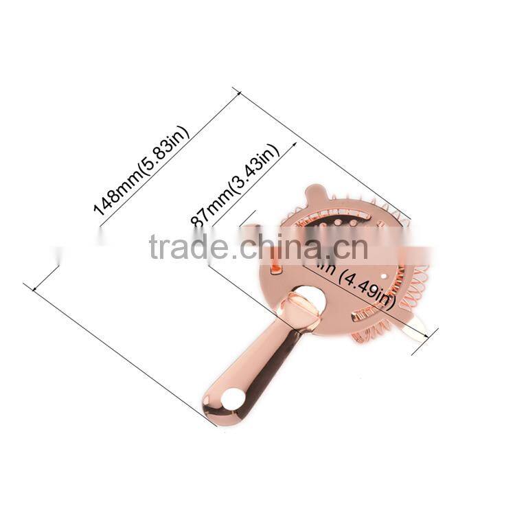 4 prong copper plated bar utensils