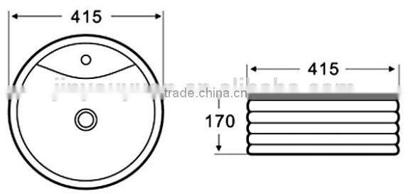 ceramic basin bathroom round shape white hot sale ceramic art basin cheap price promotion bathroom basin Y132