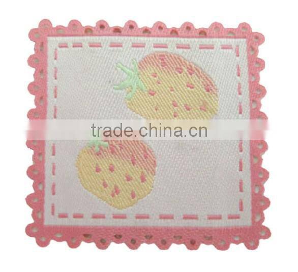 jacquard custom garment side fold woven label