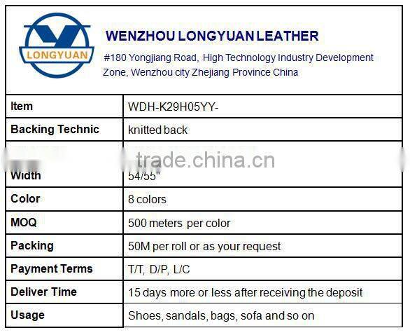 embossing artificial leather made in china with pineapple design for shoes