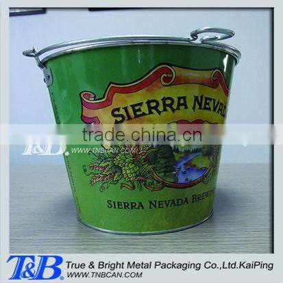 Galvanized metal beer bucket