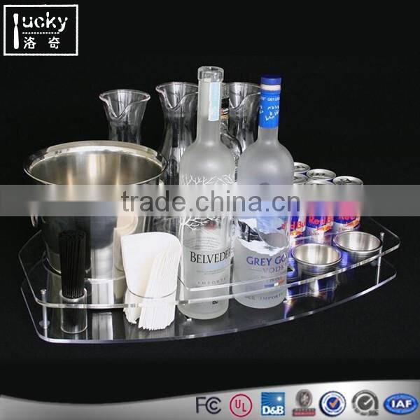 High quality Acrylic Barware Wine Glass Holder Wine Cup Tray