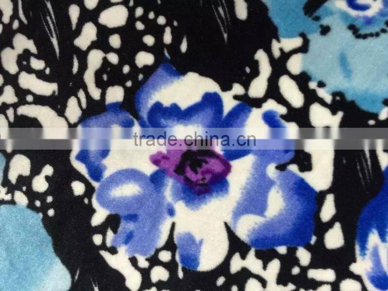 Plain Flowers Printed Fabric Velvet for Adults Age Group/ China Manufacturer
