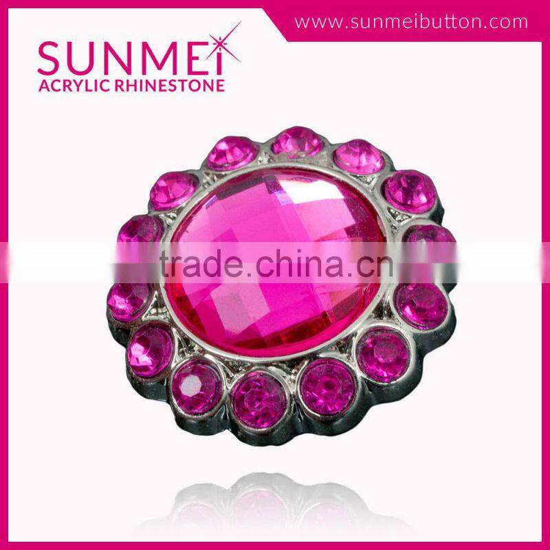 Bling Rhinestone Large Button for Shoe Accessory