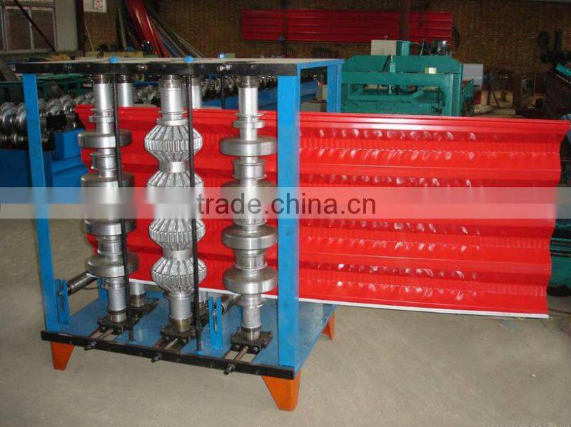Metal sheet roof tile crimping curving roll forming machine