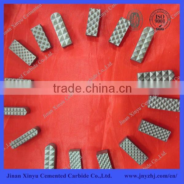 Hardmetal Gripper Inserts Brazed in Chuck Jaws Used in Diamond Drilling