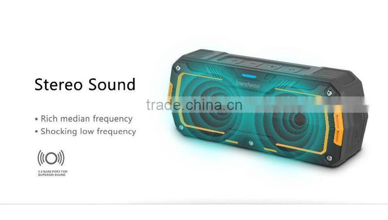 Water resistant bluetooth speakers with X-BASS sound promoting