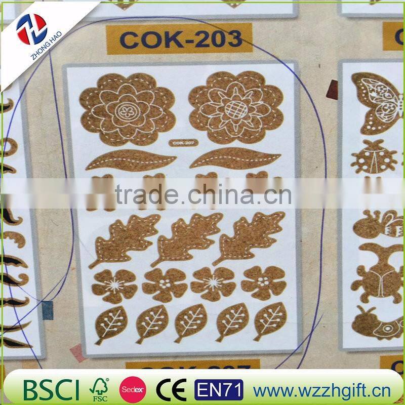 newest cork sticker ,cork sticker