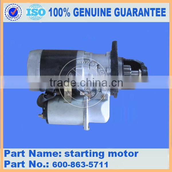 Excavator engine SAA6D114 parts starting motor 600-863-5711 for PC300-7/PC360-7
