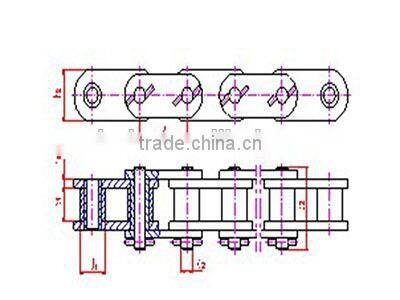 103 alloy big pitch low speed heavy duty roller chain for oil well drilling