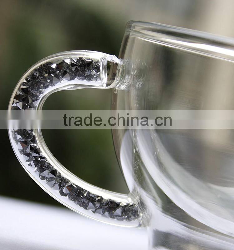 Promotional wholesale ECO friendly fashion glass coffee cup coffee cup and saucer coffee cup sleeves