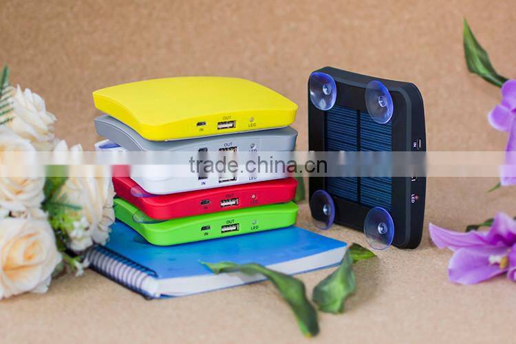 New product Promotional 5000mah solar power bank for smartphone