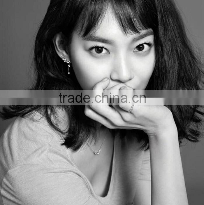 Korean Style 925 Silver Leaf Cuff Earrings With 2 Different Parts